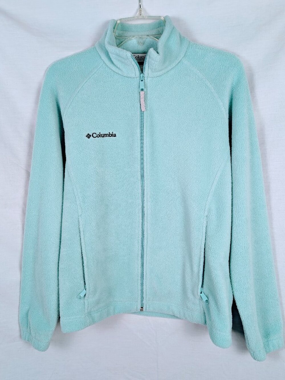 Columbia Benton Springs Fleece Jacket Women's M Aqua Full Zip Gorpcore‎ Travel